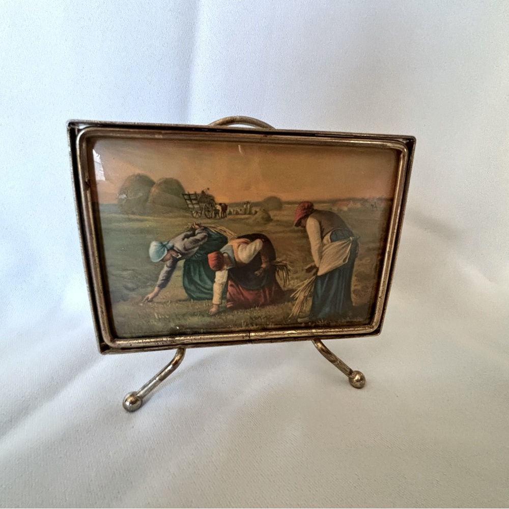 Vintage Napkin Holder "The Gleaners 1857 by Jean-Francois Millet"